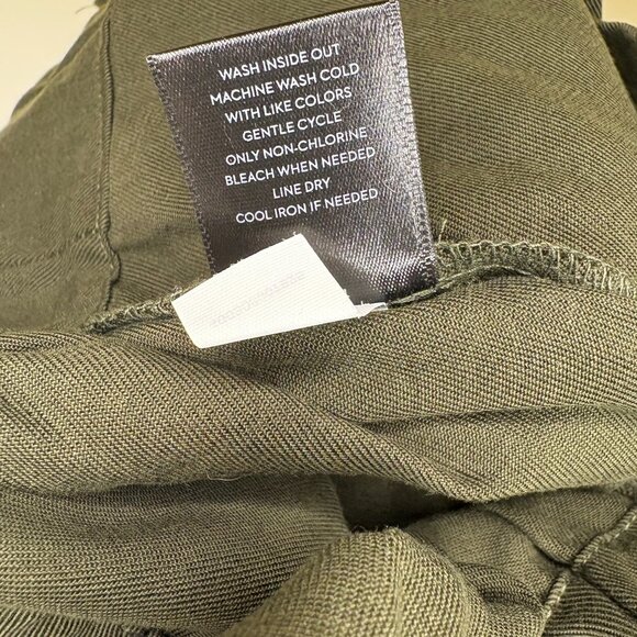 Simply Vera Wang Womens High Rise Capri Pleated Pants Size XS Olive Green Preppy - Picture 7 of 8